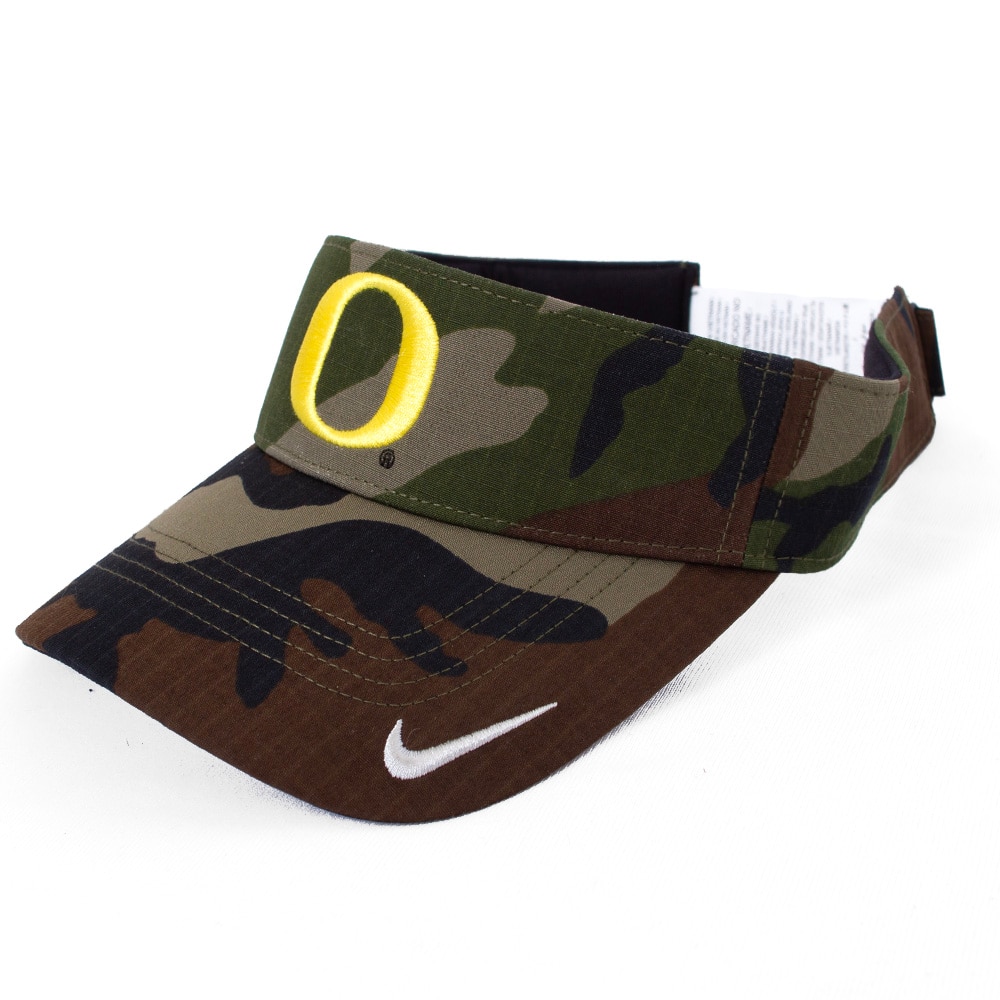 Classic Oregon O, Nike, Green, Visor, Performance/Dri-FIT, Accessories, Unisex, Camo, Military, Visor, 812088